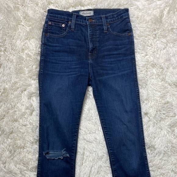 Women’s Madewell Skinny Highrise skinny skinny stretch distressed jeans size 26 - Picture 1 of 10